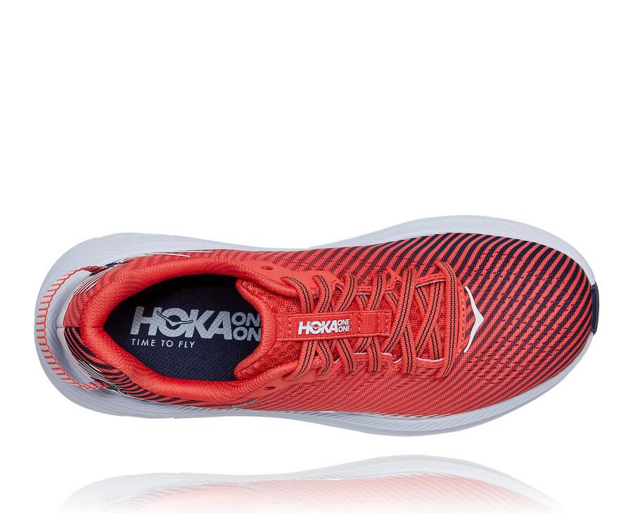 Running Shoes Womens - Hoka One One Rincon 2 - Red/White - AVLCBFW-78